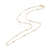 Brass Column Link and Cable Chains Necklace for Women NJEW-P265-31G-2