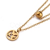 304 Stainless Steel Double Layer Necklaces NJEW-F280-13-2