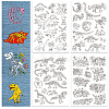 4 Sheets 11.6x8.2 Inch Stick and Stitch Embroidery Patterns DIY-WH0455-133-1