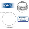 Unicraftale 60Pcs Minimalist Steel Spring Chain Stretch Bracelets Set TWIR-UN0001-12P-3