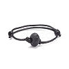 Natural Lava Rock Beaded Cord Bracelet BJEW-JB07681-5