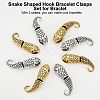 Nbeads 12 Sets 6 Colors Tibetan Style Alloy Hook
 and S-Hook Clasps FIND-NB0002-94-4