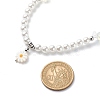 Plastic Pearl Daisy Pendant Dangle Earrings & Stretch Bracelet & Pendant Necklace SJEW-JS01256-5