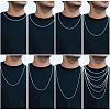 Anti-Tarnish Rhodium Plated 925 Sterling Silver Thin Dainty Link Chain Necklace for Women Men JN1096B-07-5