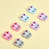 CHGCRAFT 8Pcs 4 Colors Food Grade Eco-Friendly Silicone Beads SIL-CA0002-16-3