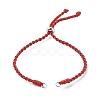 Braided Polyester Cord Bracelet AJEW-JB01122-2