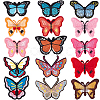Gorgecraft 15Pcs 15 Style Butterfly Computerized Embroidery Cloth Iron on/Sew on Patches DIY-GF0007-41-1