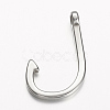 304 Stainless Steel Hook Clasps STAS-E133-099P-1