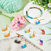 12Pcs 6 Colors Goldfish Locking Stitch Markers HJEW-PH01601-5