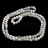 AB Color Plated Electroplate Transparent Glass Beads Strands EGLA-G037-01A-AB02-3