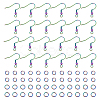 Unicraftale 60Pcs Rainbow Color 304 Stainless Steel French Earring Hooks DIY-UN0003-60-1