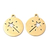 201 Stainless Steel Pendants STAS-A084-06G-1