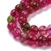 Crackle Glass Round Bead Strands CCG-C001-01B-02-4