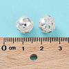 Rack Plating Brass Micro Pave Clear Cubic Zirconia Beads KK-B078-10A-S-3