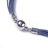 Waxed Cord Lariat Necklaces NJEW-L169-01C-3