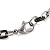 304 Stainless Steel Cable Chain Bracelets BJEW-B078-63EBP-3