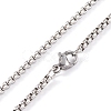 304 Stainless Steel Box Chain Necklaces NJEW-P304-01B-3