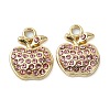 Golden Rack Plating Alloy Rhinestone Pendants PALLOY-F308-22G-02-1