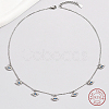 Rhodium Plated 925 Sterling Silver Cable Chain Necklaces EX1027-2-4