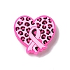 Pink Ribbon Silicone Beads SIL-G011-14A-1