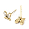 304 Stainless Steel with Rhinestone Stud Earrings EJEW-Q788-02G-2