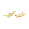 Rack Plating Eco-Friendly Brass Letter Pendants KK-K265-02G-A-2