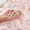 2 Sets 2 Colors Letter A-Z Imitation Pearl Cloth Patches PATC-TA0001-01-16