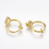 Brass Clip-on Earring Components X-KK-T038-243G-5