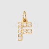 Stainless Steel Cubic Zirconia Pendants with Jump Rings FIND-PW0024-08F-1