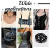 ARRICRAFT 3 Styles Brass Round & Square & Imitation Pearl Stud Black PU Leather Trimmings DIY-AR0003-78-5