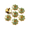 Multi-Petal Alloy Enamel Bead Caps ENAM-WH0063-03A-2