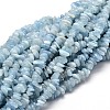 Natural Aquamarine Chip Beads Strands G-E271-96-1