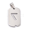 Non-Tarnish 304 Stainless Steel Pendants STAS-O127-B07-2