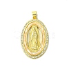 Real 18K Gold Plated Brass Micro Pave Cubic Zirconia Pendants KK-H472-14G-12-1