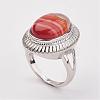 Natural & Synthetic Mixed Stone Finger Rings RJEW-P122-M-4