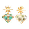 Cubic Zirconia Diamond Stud Earrings EJEW-N011-58B-1
