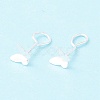 Tiny Butterfly 999 Fine Silver Stud Earrings EJEW-I260-35S-1