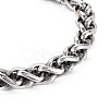 Alloy Wheat Chain Bracelet with Hand Skull & Dragon Clasps for Men Women BJEW-N015-009-2