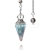 Natural Aquamarine Chip & Resin Dowsing Pendulum Big Pendants PW-WG89635-05-1