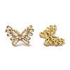 Rack Plating Brass Micro Pave Cubic Zirconia Studs Earrings EJEW-R162-23G-2