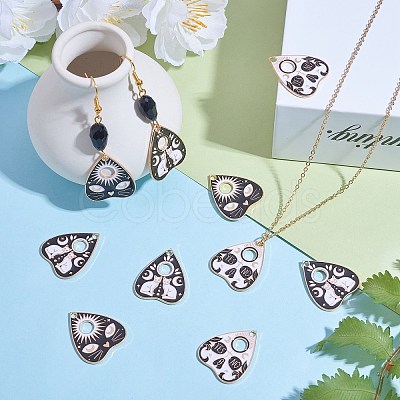 20Pcs 4 Style Alloy Enamel Pendants ENAM-SZ0003-15-1