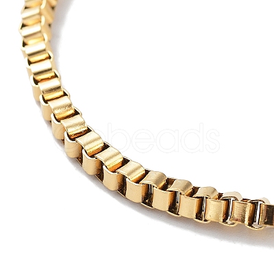 316 Surgical Stainless Steel Box Chain Bracelet BJEW-M305-06G-1