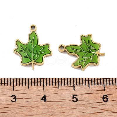 Ion Plating(IP) 316 Stainless Steel Enamel Pendants STAS-U014-71G-02-1