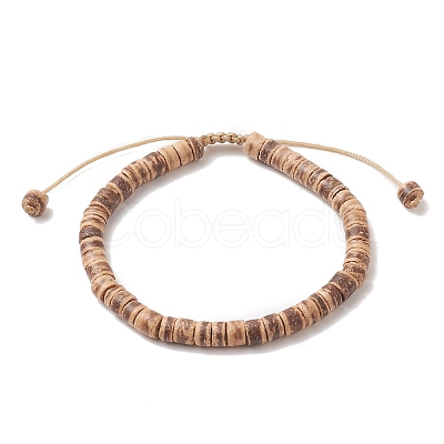 Coconut Adjustable Braided Bead Bracelet for Men Women BJEW-JB09290-1