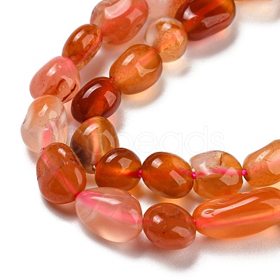 Natural Red Agate Beads Strands G-P497-01A-11-1