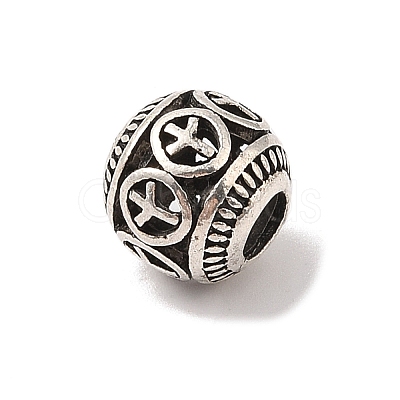 Tibetan Style Alloy European Beads TIBE-Q090-04AS-1