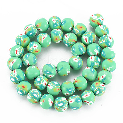 Handmade Polymer Clay Beads Strands CLAY-N008-055-02-1