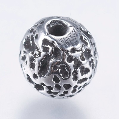 304 Stainless Steel Beads STAS-I069-25AS-1