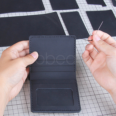 DIY Leather Men's Wallet Making Kits DIY-WH0349-228B-1