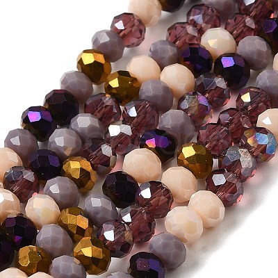 Glass Beads Strands EGLA-A034-M6mm-13-1